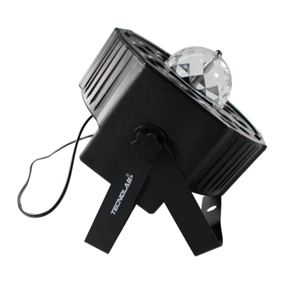 LUZ DISCO 18 LED RGB DMX CON LUZ GIRATORIA TECNOLAB TL773